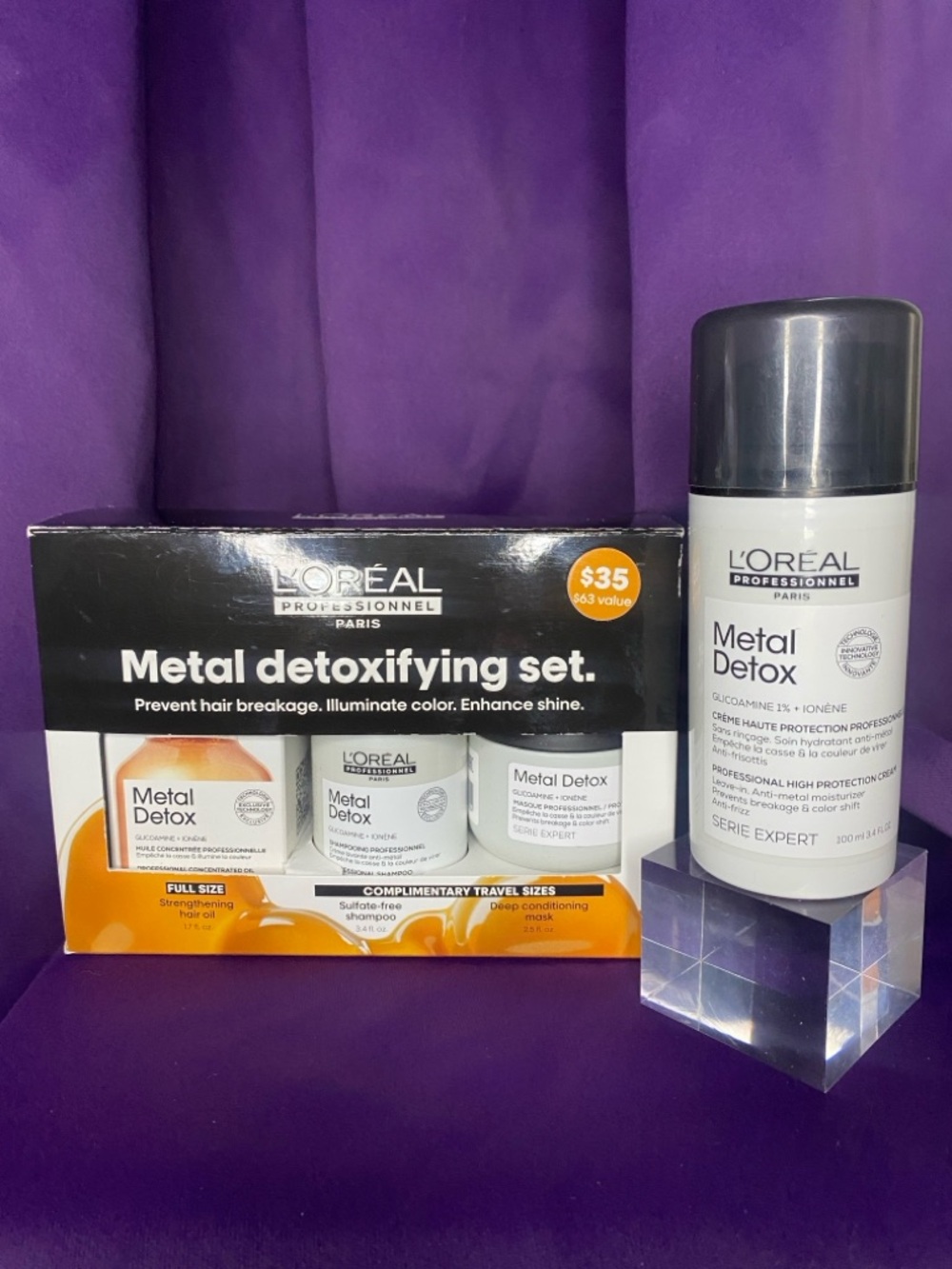 L’Oréal Professionel - Metal Detox Travel Set & Metal Detox LeaveIn (Value $76)